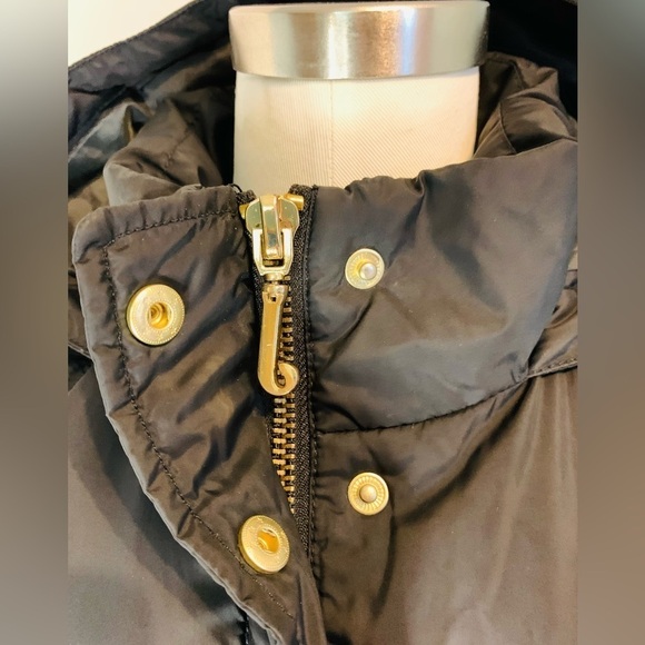 Juicy Couture Black Hooded Down Puffer Coat/Jacket size Medium - Picture 6 of 13